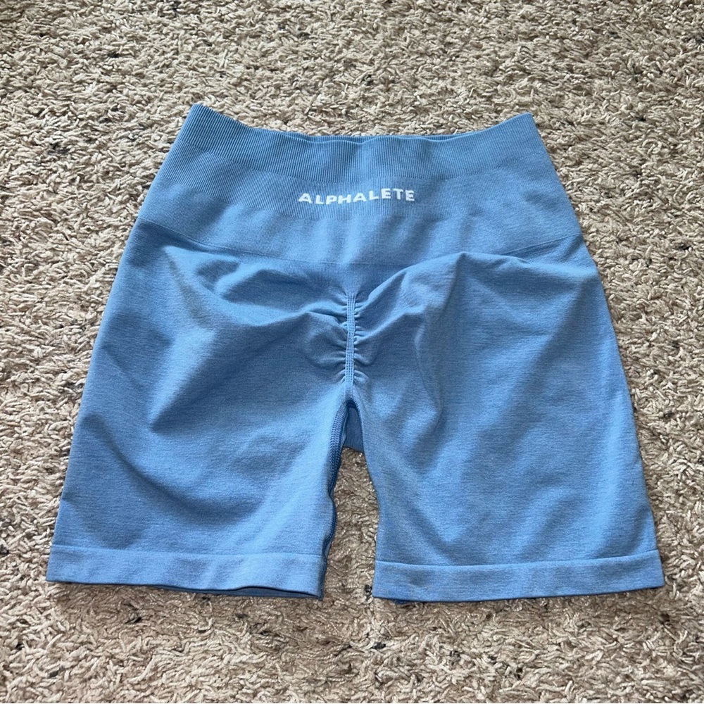 Alphalete Amplify Washed Denim Shorts